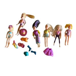 Mattel Polly Pocket Dolls And Accessories Lot